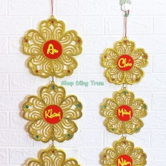 Dây liễng hoa mai vàng trang trí Tết chữ Chúc Mừng Năm Mới - An Khang Thịnh Vượng - Vạn Sự Như Ý