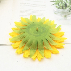 Đầu bông Hoa hướng dương 5 lớp 13cm vải lụa trang trí cắm hoa cầm múa biểu diễn