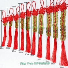 Dây đồng xu Ngũ Hoàng Giả Đồng kết hợp tua rua trang trí