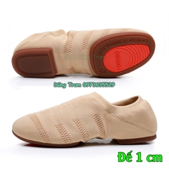 Giày Khiêu Vũ Không Dây Đế 2 Điểm Vải Dệt Thoáng Khí KV31