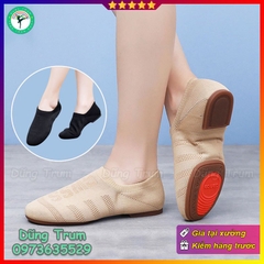 Giày Khiêu Vũ Không Dây Đế 2 Điểm Vải Dệt Thoáng Khí KV31