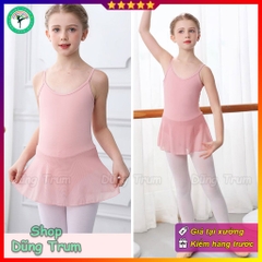 Váy bale múa 2 dây thiết kế 2 lớp co giãn thấm hút mồ hôi cho bé DT3013