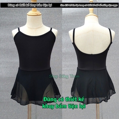 Váy bale múa 2 dây thiết kế 2 lớp co giãn thấm hút mồ hôi cho bé DT3013
