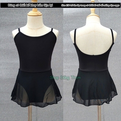 Váy bale múa 2 dây thiết kế 2 lớp co giãn thấm hút mồ hôi cho bé DT3013