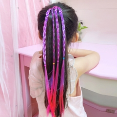 Tóc Giả Thắt Bím Đuôi Ngựa Có Chun Buộc, Tóc Highlight Tết Sẵn Đủ Các Màu Cho Bé
