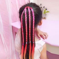 Tóc Giả Thắt Bím Đuôi Ngựa Có Chun Buộc, Tóc Highlight Tết Sẵn Đủ Các Màu Cho Bé