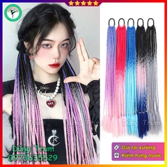 Tóc Giả Thắt Bính Highlight Phong Cách, Tóc Giả Tết Bím Đủ Các Màu Cho Nữ