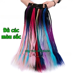 Tóc Giả Thắt Bính Highlight Phong Cách, Tóc Giả Tết Bím Đủ Các Màu Cho Nữ