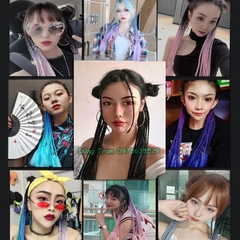 Tóc Giả Thắt Bính Highlight Phong Cách, Tóc Giả Tết Bím Đủ Các Màu Cho Nữ