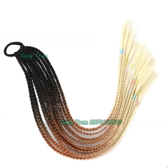 Tóc Giả Thắt Bính Highlight Phong Cách, Tóc Giả Tết Bím Đủ Các Màu Cho Nữ