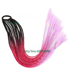 Tóc Giả Thắt Bính Highlight Phong Cách, Tóc Giả Tết Bím Đủ Các Màu Cho Nữ