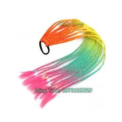 Tóc Giả Thắt Bính Highlight Phong Cách, Tóc Giả Tết Bím Đủ Các Màu Cho Nữ