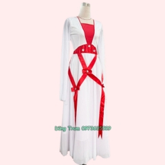 Trang phục hóa trang Hằng Nga cổ trang nơ đỏ, trang phục múa đương đại cho nhóm siêu đẹp