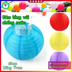 Đèn Lồng Vải Lụa Chống Nước Trang Trí Tết Trung Thu, Lồng Đèn Vải Lụa Tròn Decor Hàng Quán