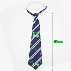 Nơ cà vạt học sinh chiều dài 33cm họa tiết kẻ sọc vương miện làm đồng phục cà vạt và nơ học sinh