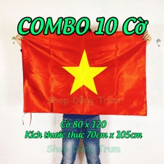 Sỉ Combo 10 Cờ Tổ Quốc chất vải Satanh chịu nắng mưa