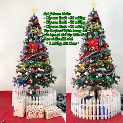 Hàng Rào Lắp Ghép Trang Trí Cây Thông Noel, Hàng Rào Giáng Sinh Decor Hàng Quán