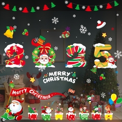 Decal NOEL 2025 trang trí Giáng Sinh 2 mặt hít tĩnh điện dán kính dễ gỡ không keo