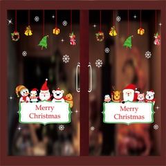 Decal NOEL 2025 trang trí Giáng Sinh 2 mặt hít tĩnh điện dán kính dễ gỡ không keo