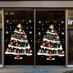 Decal NOEL 2025 trang trí Giáng Sinh 2 mặt hít tĩnh điện dán kính dễ gỡ không keo