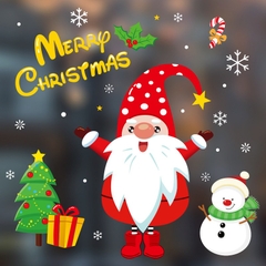 Decal NOEL 2025 trang trí Giáng Sinh 2 mặt hít tĩnh điện dán kính dễ gỡ không keo