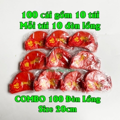 Sỉ COMBO 100 Đèn lồng tổ ong đỏ chất liệu nilong chống nước treo trang trí Tết siêu đẹp