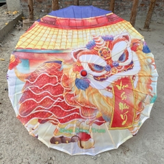 Ô cổ trang họa tiết đặc sắc trang trí Tết, ô trang trí Long Lân Phượng siêu đẹp