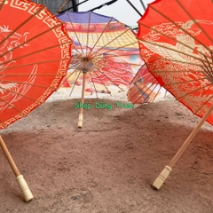 Ô cổ trang họa tiết đặc sắc trang trí Tết, ô trang trí Long Lân Phượng siêu đẹp