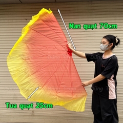 Quạt xương cá cỡ lớn nan 70cm tua 25cm, quạt dẻo múa biểu diễn