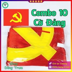 Sỉ Combo 10 Cờ Đảng kích thước chuẩn chất vải Satanh chịu nắng mưa