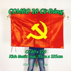 Sỉ Combo 10 Cờ Đảng kích thước chuẩn chất vải Satanh chịu nắng mưa
