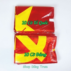 Sỉ Combo 10 Cờ Đảng kích thước chuẩn chất vải Satanh chịu nắng mưa