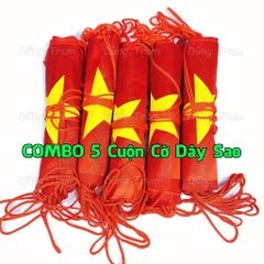 Sỉ 10 Cuộn Cờ Dây Sao Đảng chất vải Satanh đẹp chịu nắng mưa treo trang trí Quốc Khánh 2/9