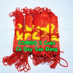 Sỉ 10 Cuộn Cờ Dây Sao Đảng chất vải Satanh đẹp chịu nắng mưa treo trang trí Quốc Khánh 2/9