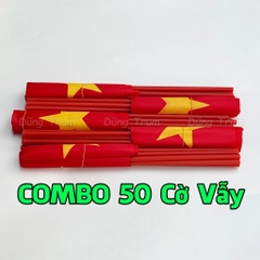 Combo 100 Cờ Vẫy Tổ Quốc vải phi bóng đẹp, cờ Tổ quốc cầm tay
