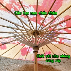 Ô Cổ Trang phong cách Nhật Bản trụ gỗ vải lụa trang trí biểu diễn siêu đẹp