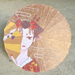 Ô Cổ Trang phong cách Nhật Bản trụ gỗ vải lụa trang trí biểu diễn siêu đẹp