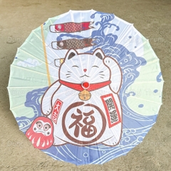 Ô Cổ Trang phong cách Nhật Bản trụ gỗ vải lụa trang trí biểu diễn siêu đẹp