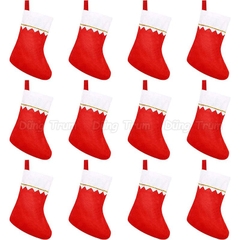 COMBO 12 Tất Noel đựng quà size to 23 x 36cm trang trí Giáng Sinh chất liệu vải không dệt