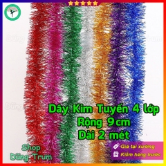Dây Kim Tuyến Dày 4 Lớp Dài 2 Mét Rộng 9cm Trang Trí Noel Trang Trí Tết