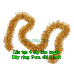 Dây Kim Tuyến Dày 4 Lớp Dài 2 Mét Rộng 9cm Trang Trí Noel Trang Trí Tết
