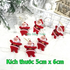 Sét 6 ông già Noel trang trí Giáng Sinh kích thước 5*6cm đủ màu sắc