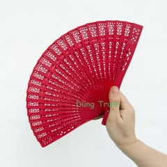 Quạt gỗ trang trí Tết, quạt trang trí oản giỏ quà