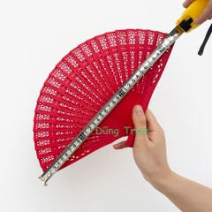 Quạt gỗ trang trí Tết, quạt trang trí oản giỏ quà