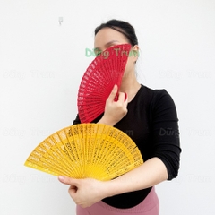 Quạt gỗ trang trí Tết, quạt trang trí oản giỏ quà