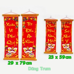 Câu đối Tết trang trí, cặp câu đối đỏ kích thước số đỏ thần tài 79cm trang trí Tết