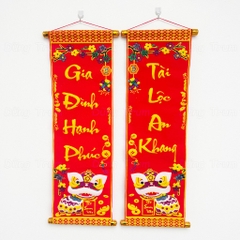 Câu đối Tết trang trí, cặp câu đối đỏ kích thước số đỏ thần tài 79cm trang trí Tết
