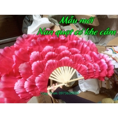 Quạt Múa Mẫu Đơn 5 Tầng Nan Tre Múa Biểu Diễn Siêu Đẹp