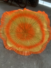 Lá sen múa biểu diễn văn nghệ nan sắt mềm và lụa phun kim tuyến cực bền đẹp