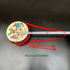 Trống cơm Trung Thu có dây đeo kèm 2 dùi trống